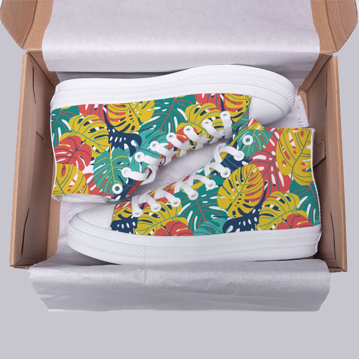 Monstera Leaf Colorful Art Canvas Shoe Plantaithful Monstera Leaf Colorful Art Canvas Shoe Plantaithful